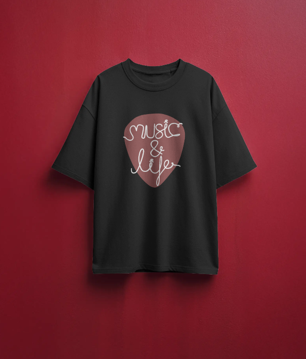 Unisex Oversized Tee - Music and Life