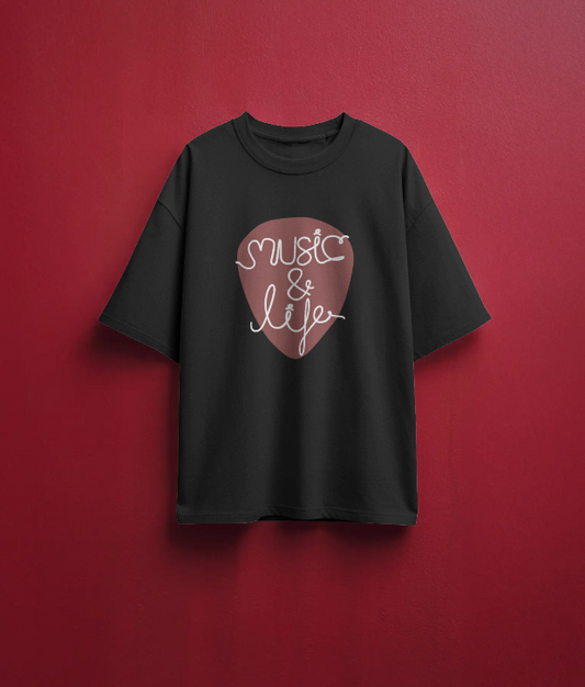 Unisex Oversized Tee - Music and Life
