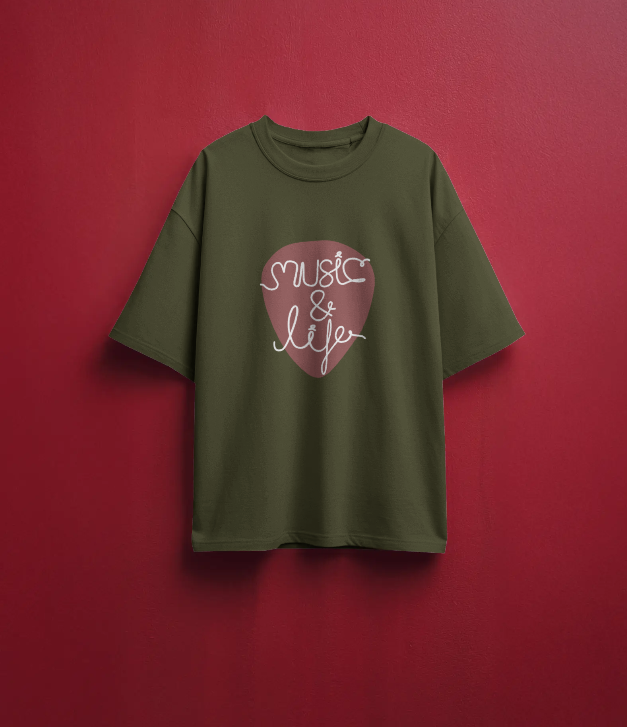 Unisex Oversized Tee - Music and Life