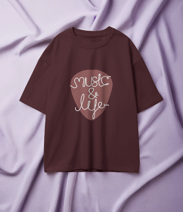 Unisex Oversized Tee - Music and Life