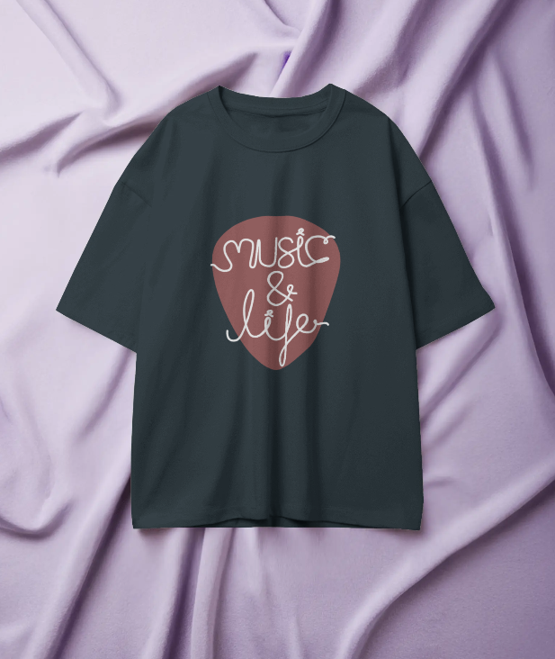 Unisex Oversized Tee - Music and Life